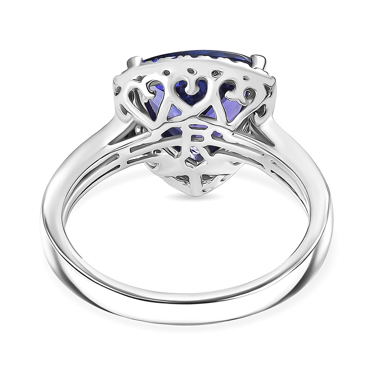Rhapsody 950 Platinum AAAA Tanzanite White Diamond VS-EF Main Stone With Side Stone Ring, Platinum Wt.6 Gms 3.982 Ct. Rhapsody 950 Platinum AAAA Tanzanite White Diamond VS-EF Main Stone With Side Stone Ring, Platinum Wt.6 Gms 3.982 Ct.