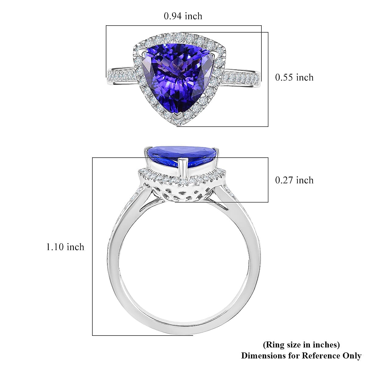 Rhapsody 950 Platinum AAAA Tanzanite White Diamond VS-EF Main Stone With Side Stone Ring, Platinum Wt.6 Gms 3.982 Ct. Rhapsody 950 Platinum AAAA Tanzanite White Diamond VS-EF Main Stone With Side Stone Ring, Platinum Wt.6 Gms 3.982 Ct.