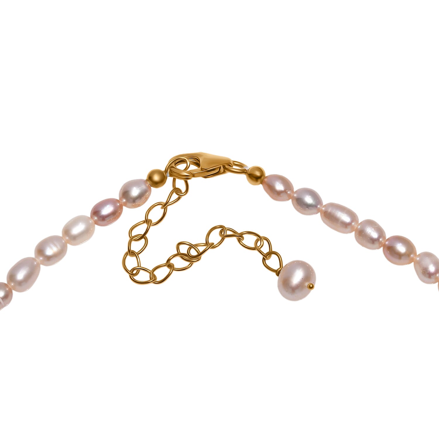 Multi Color Fresh Water Pearl Necklace (Size - 20) with Lobster Clasp in 18K Vermeil Yellow Gold Plated Sterling Silver Multi Color Fresh Water Pearl Necklace (Size - 20) with Lobster Clasp in 18K Vermeil Yellow Gold Plated Sterling Silver