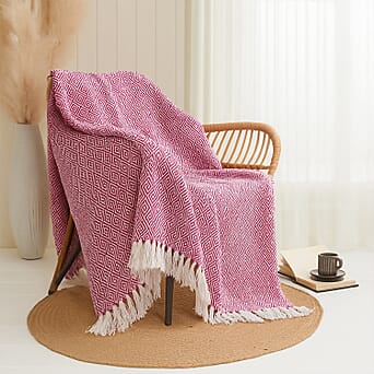 https://tjcuk.sirv.com/Products/81/2/8129593/Hush-Haven-Cotton-Chevron-Throw-Blanket-Size-150x1-cm-Dark-Pink-Grey_8129593.jpg?w=342&h=342