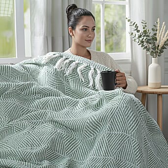 https://tjcuk.sirv.com/Products/81/2/8129615/Homesmart-Cotton-Chevron-Throw-Blanket-Size-150x1-cm-Sage-Green-Grey_8129615_1.jpg?w=342&h=342