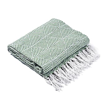 https://tjcuk.sirv.com/Products/81/2/8129615/Homesmart-Cotton-Chevron-Throw-Blanket-Size-150x1-cm-Sage-Green-Grey_8129615_2.jpg?w=342&h=342