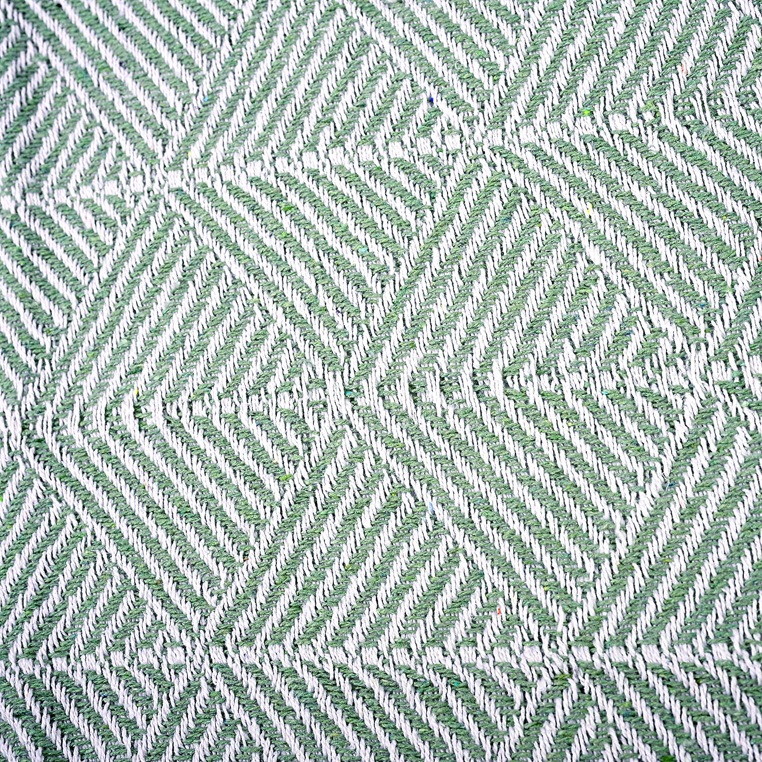 Hush Heaven 100% Soft Cotton Triangle Weaved Throw Blanket (200x150cm) - Sage Green