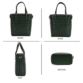 https://tjcuk.sirv.com/Products/81/2/8129776/Crocodile-Embossed-Genuine-Leather-Crossbody-Bag-With-Adjustable-Shoul_8129776_3.jpg?w=342&h=342