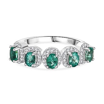 https://tjcuk.sirv.com/Products/81/3/8130182/Emerald-White-Zircon-Main-Stone-With-Side-Stone-Ring-in-Rhodium-Overla_8130182.jpg?w=342&h=342