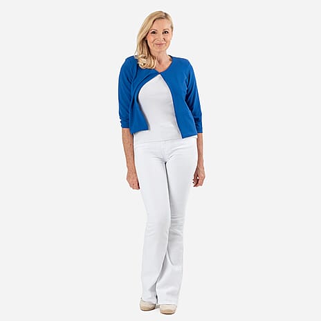 Anonymous Crepe Bolero (Size 12) - Royal Blue