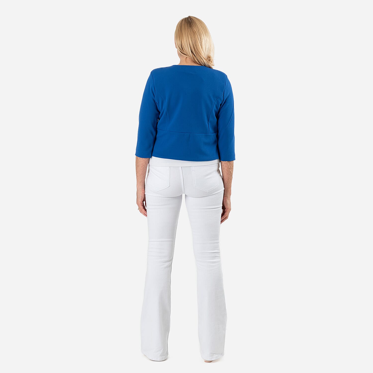 Anonymous Crepe Bolero (Size 12) - Royal Blue