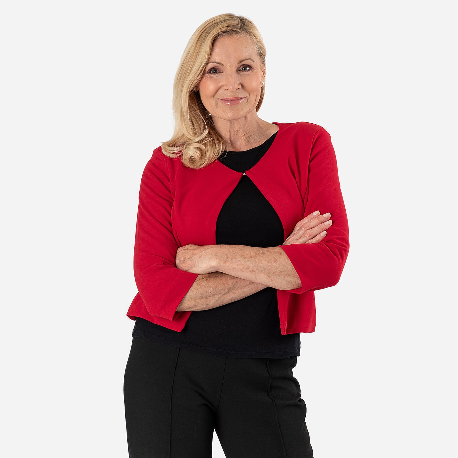 Anonymous Crepe Bolero (Size 12) - Royal Blue