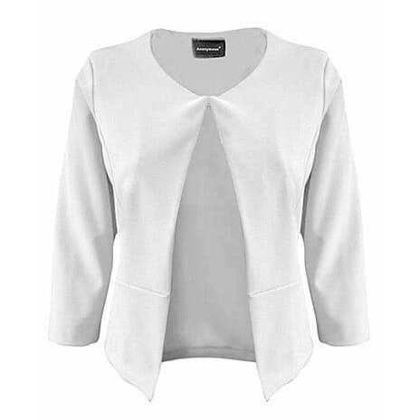 Anonymous Crepe Bolero (Size 12) - Ivory