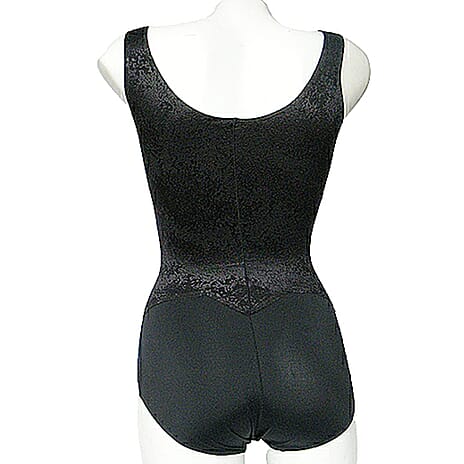 Laser-Cut Lace Bodysuit (Size - Medium) - Black