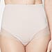 Womens Black High-Waisted Control Briefs with Lace Trim & Medium Control