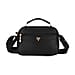 Boxy Shape Crossbody Bag with Top Handle - Black