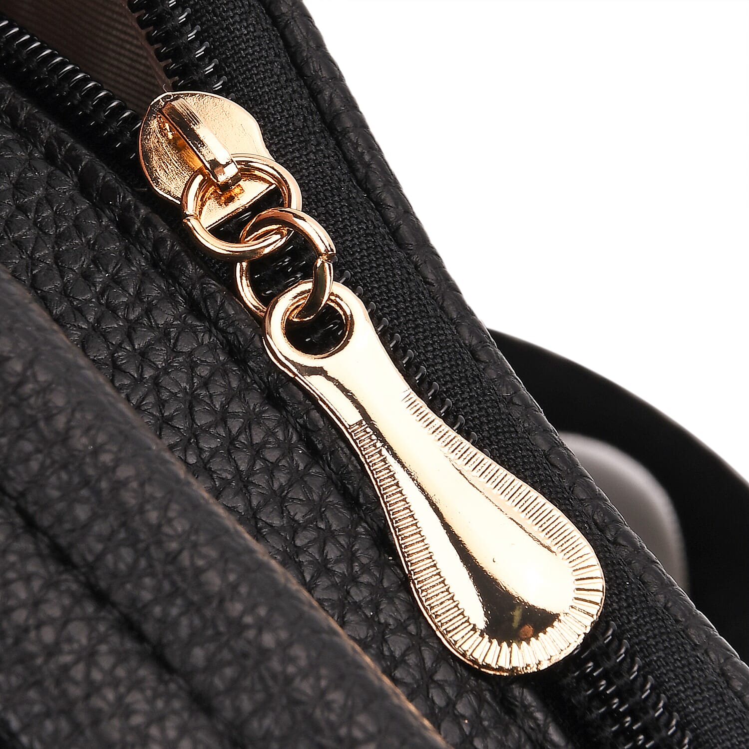 Boxy Shape Crossbody Bag with Top Handle - Black