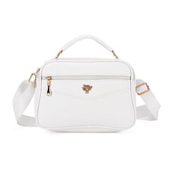 Boxy Shape Crossbody Bag with Top Handle - Teal