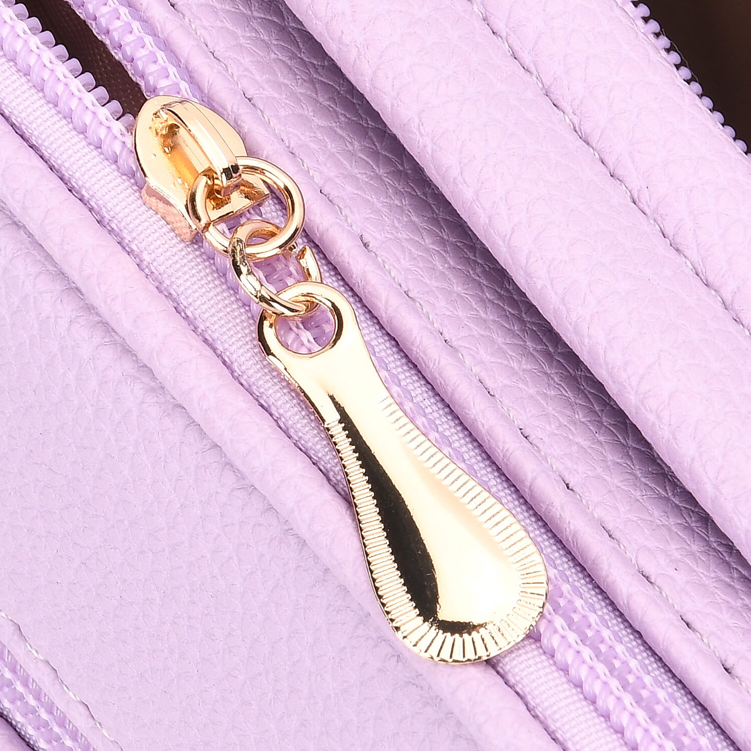 Boxy Shape Crossbody Bag with Top Handle - Purple