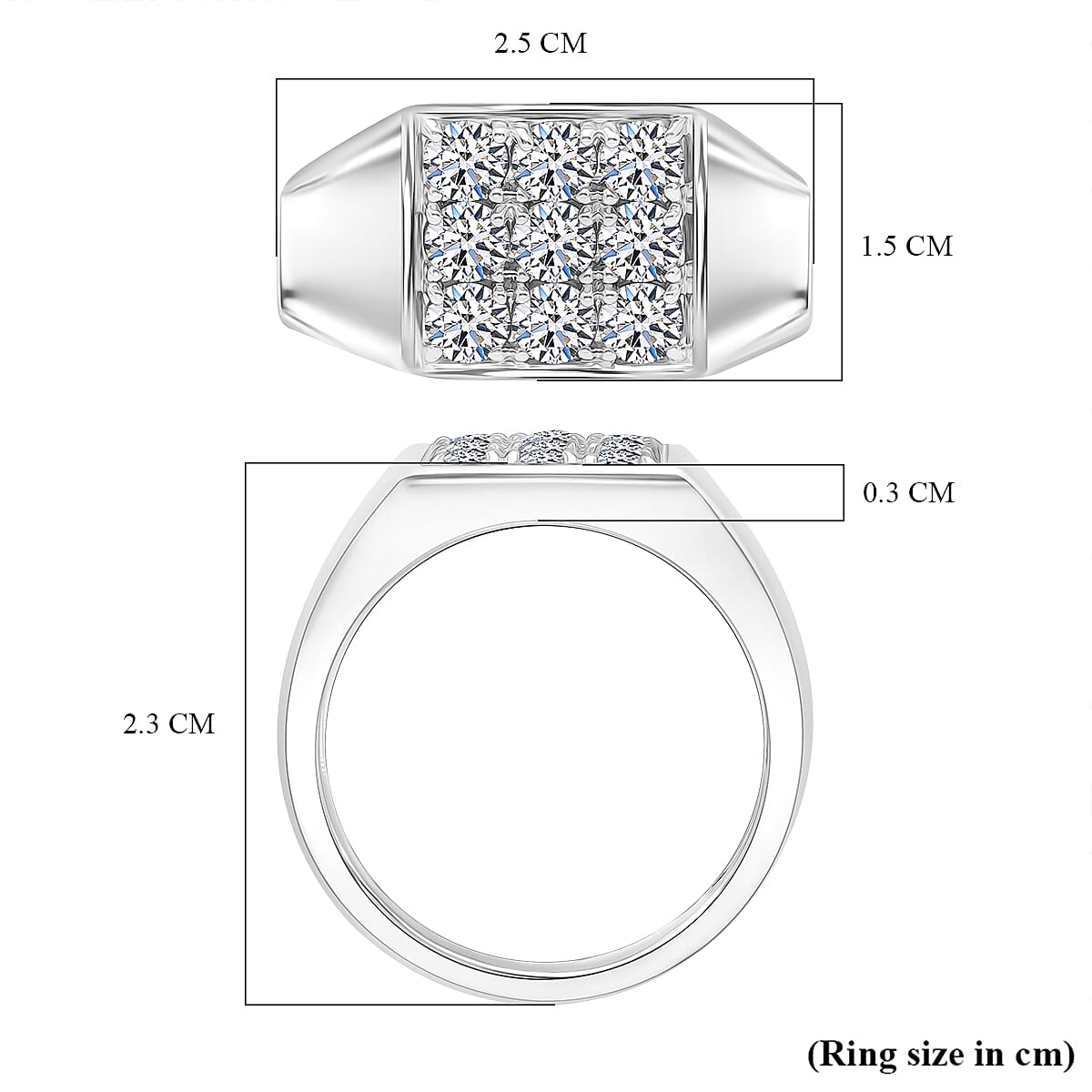 Luxuriant Diamond Lab Grown Diamond Ring in Sterling Silver