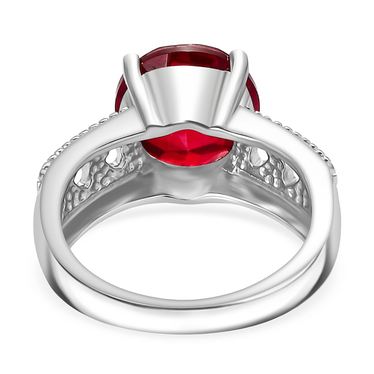 Volcanic Triplet Quartz Solitaire Ring 3.80 Ct. Volcanic Triplet Quartz Solitaire Ring 3.80 Ct.