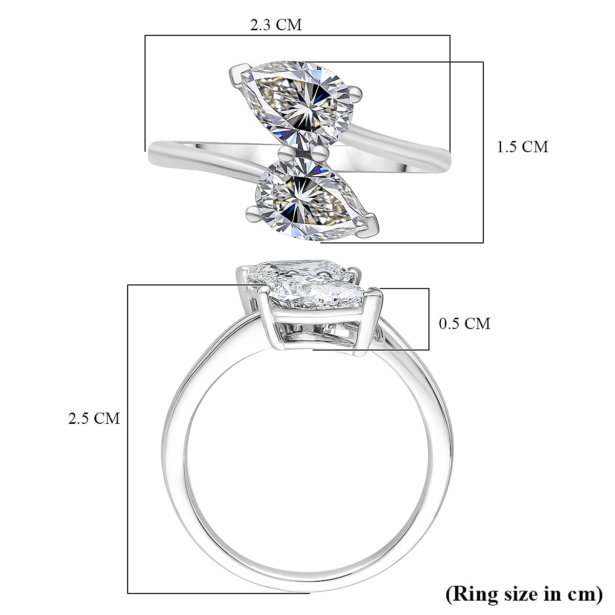 THE TOI ET MOI Luxuriant 950 Platinum IGI Certified (VS-E/F) Lab Grown Diamond Ring