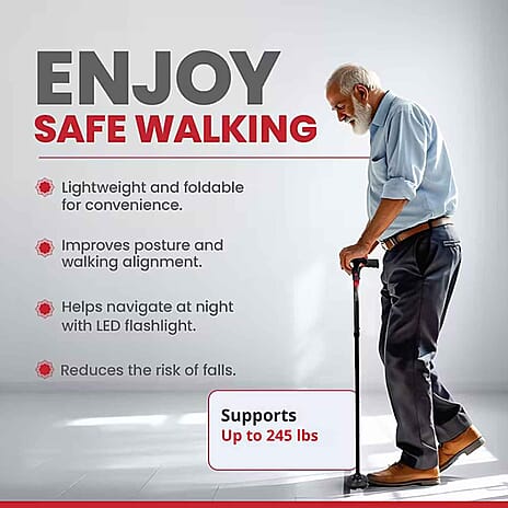 Bliss & Beyond Walking Stick (Size - One Size) - Black & Black