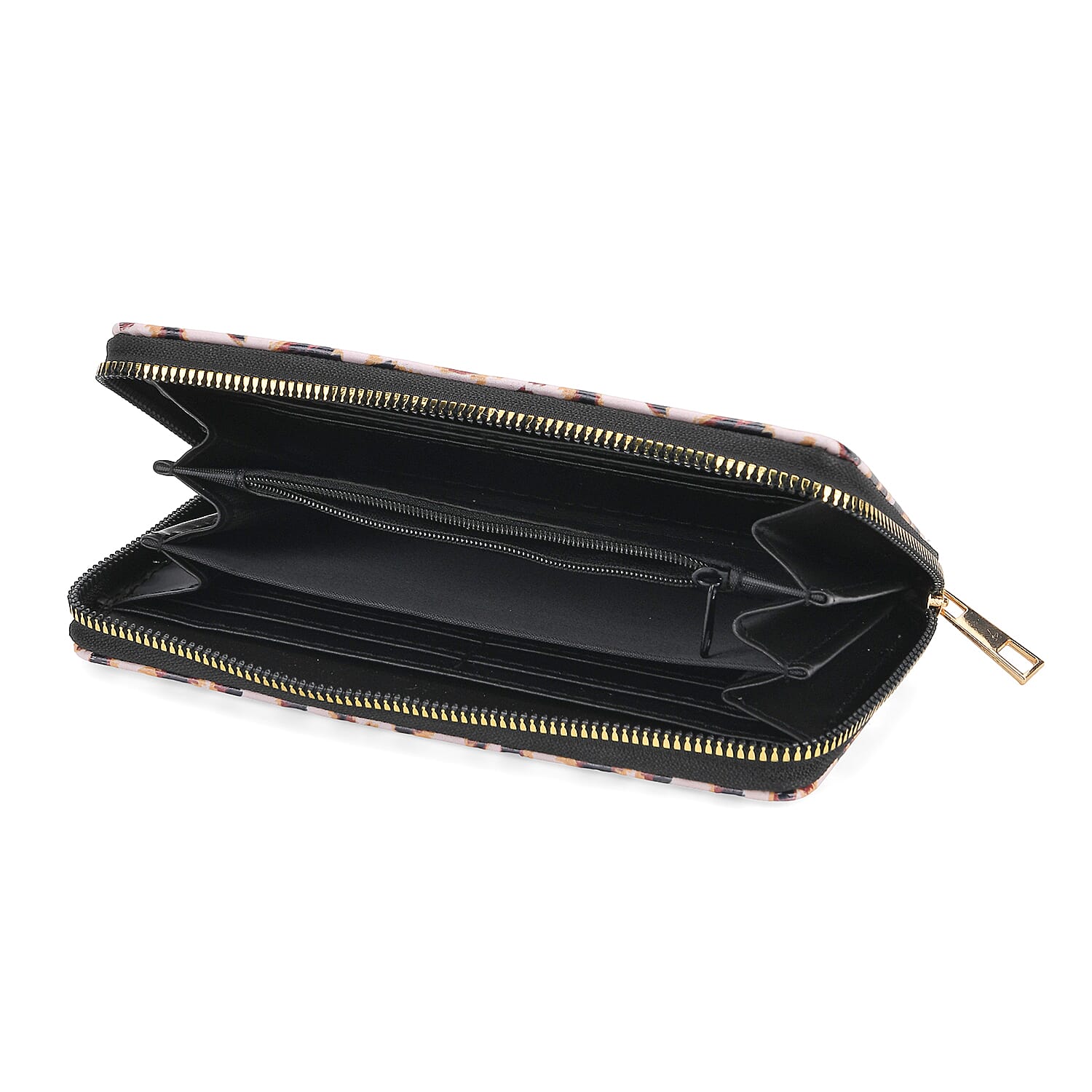 Set of 2- Leopard Print Zip-Around Wallet & Clutch Set of 2- Leopard Print Zip-Around Wallet & Clutch