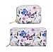 Set of 2- Leopard Print Zip-Around Wallet & Clutch