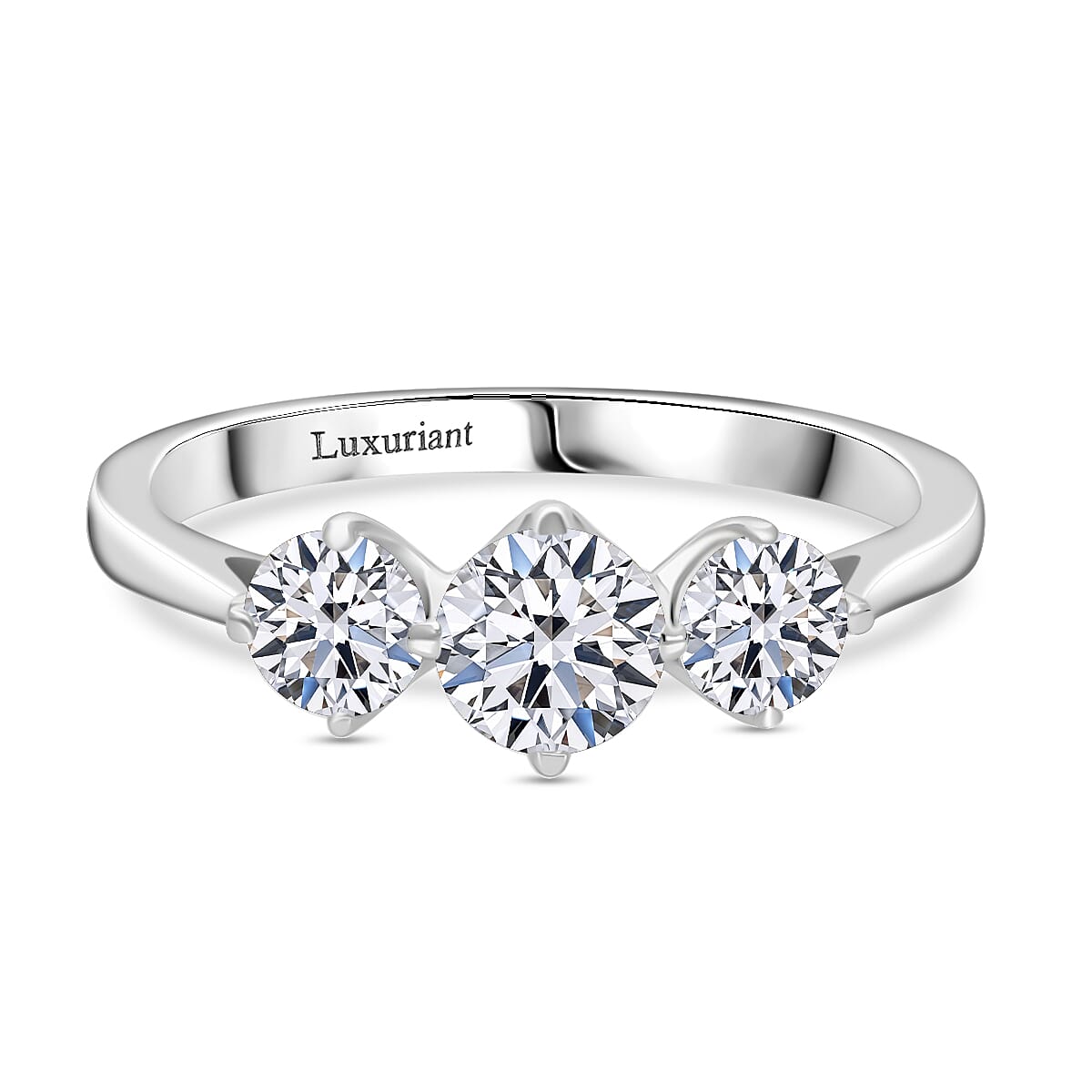 Luxuriant 9K White Gold Lab Grown Diamond (VS-E-F) Ring 1 Ct.