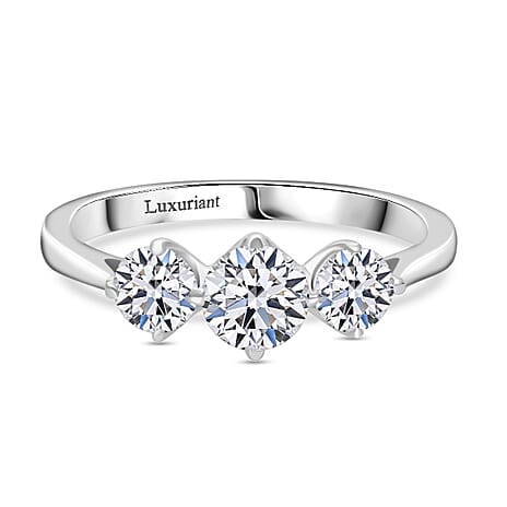 Luxuriant 9K White Gold Lab Grown Diamond (VS-E-F) Ring 1 Ct.