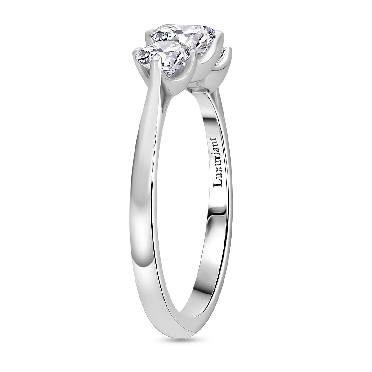 Luxuriant 9K White Gold Lab Grown Diamond (VS-E-F) Ring 1 Ct.