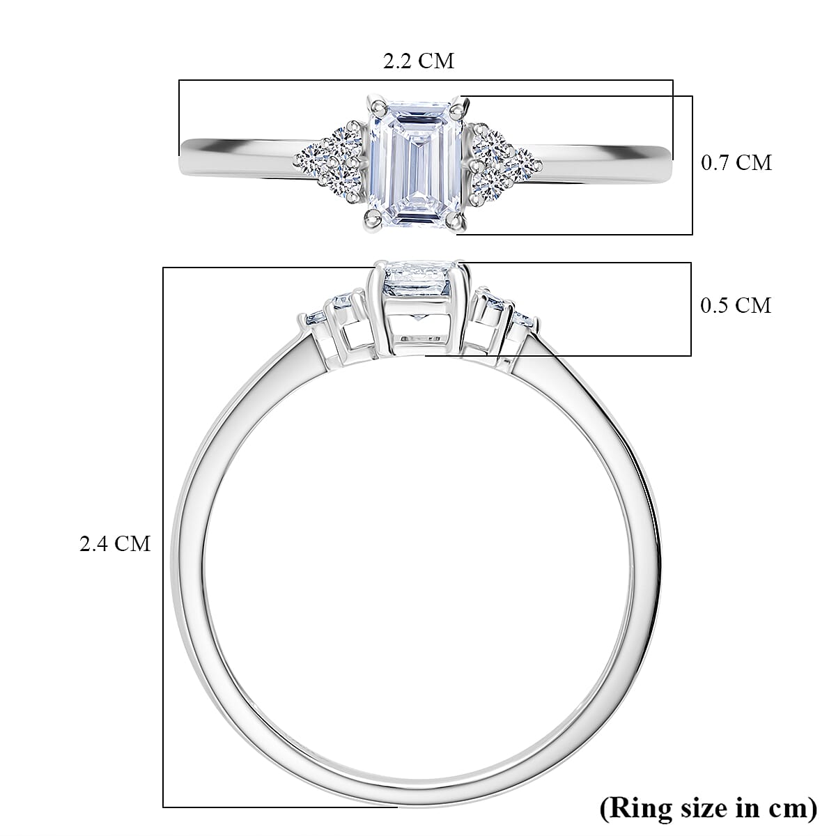 Luxuriant 9K White Gold Lab Grown Diamond (VS-EF) SGL Certified Ring