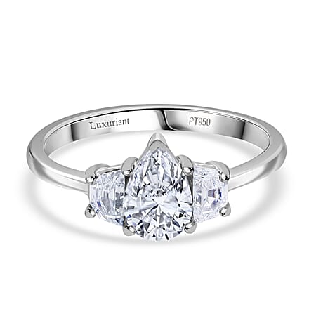 LUXURIANT 1.50 Ct. Lab Grown Diamond Ring in 950 Platinum SGL Certified (VS-EF)