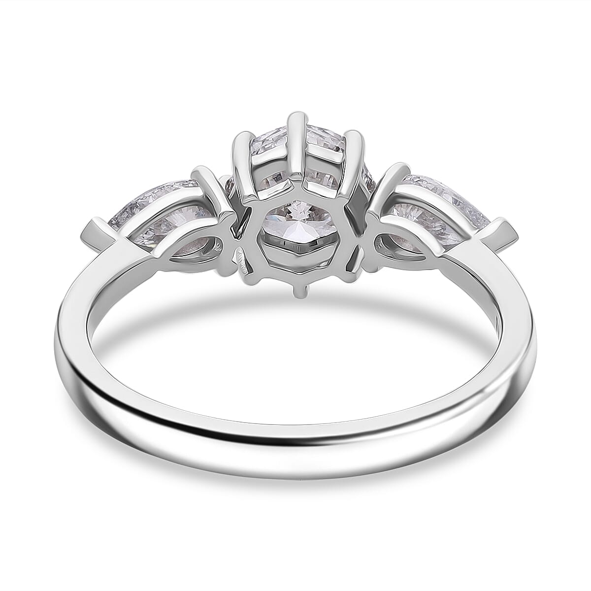 Luxuriant 9K White Gold Lab Grown Diamond (VS-EF) SGL Certified Ring 1.50 Ct.