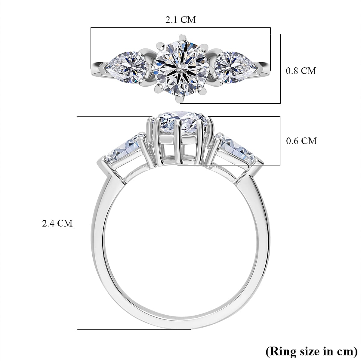 Luxuriant 9K White Gold Lab Grown Diamond (VS-EF) SGL Certified Ring 1.50 Ct.