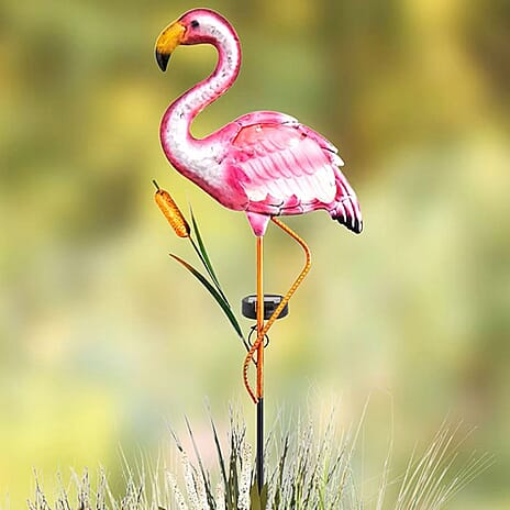 LED Solar Garden Pink Flamingo