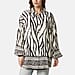 Statement Zebra Print Button-Down Top