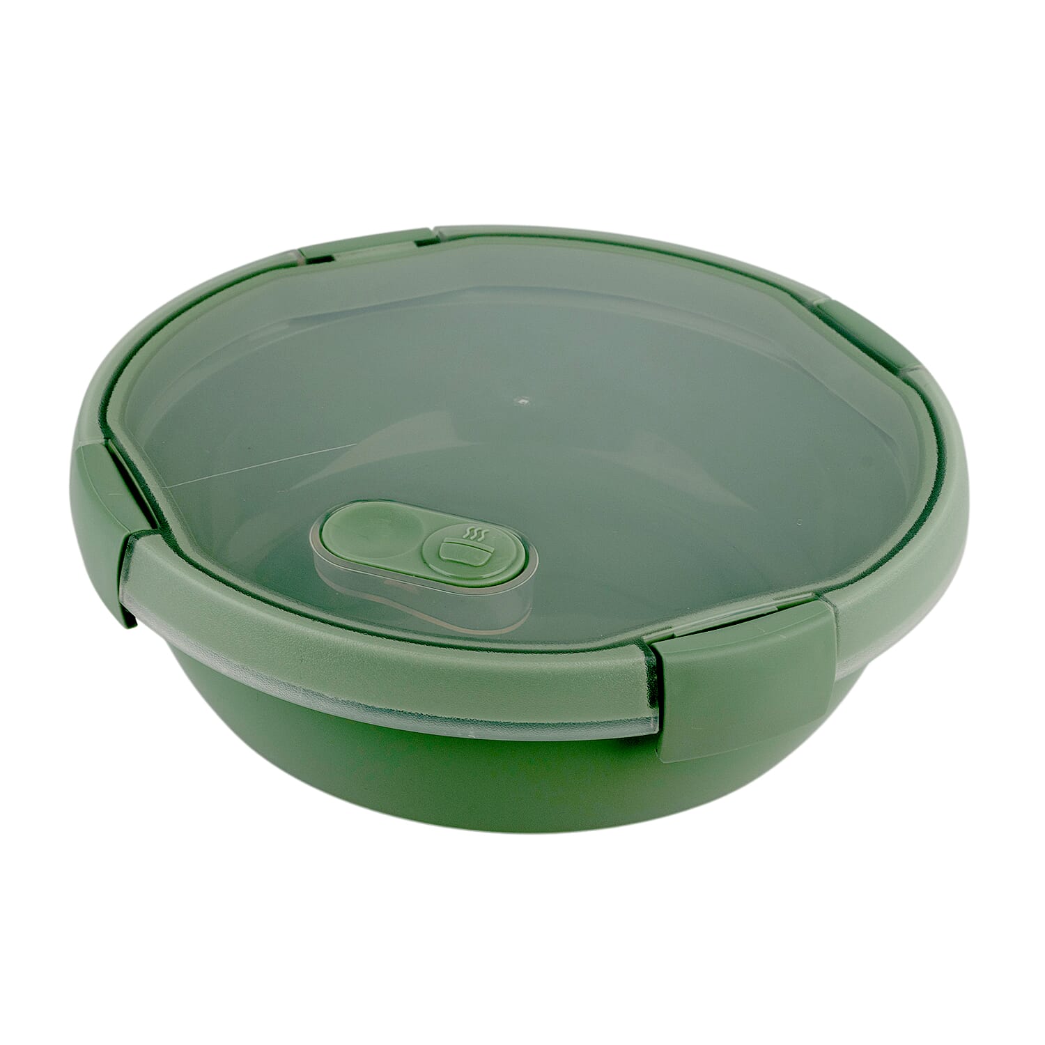 Curver Smart 1.0L Round Lunch Kit with Cutlery - Green