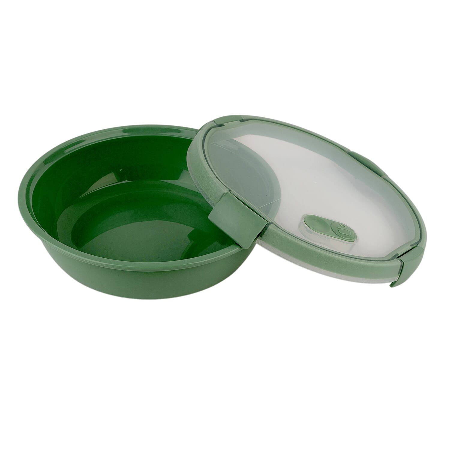 Curver Smart 1.0L Round Lunch Kit with Cutlery - Green