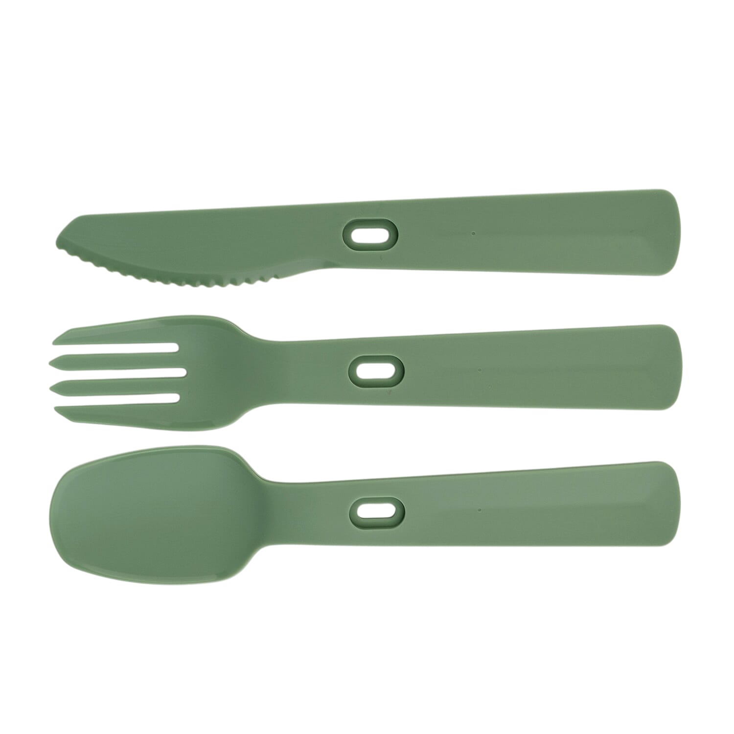 Curver Smart 1.0L Round Lunch Kit with Cutlery - Green