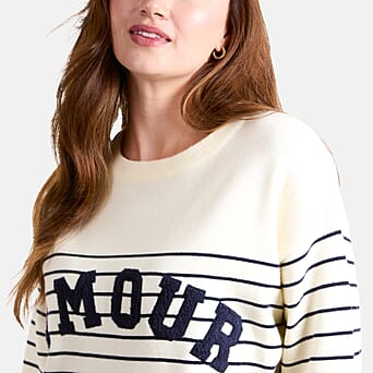 https://tjcuk.sirv.com/Products/81/3/8132467/QED-Amour-Towelling-Striped-Jumper-Size-M-Ivory_8132467_1.jpg?w=342&h=342