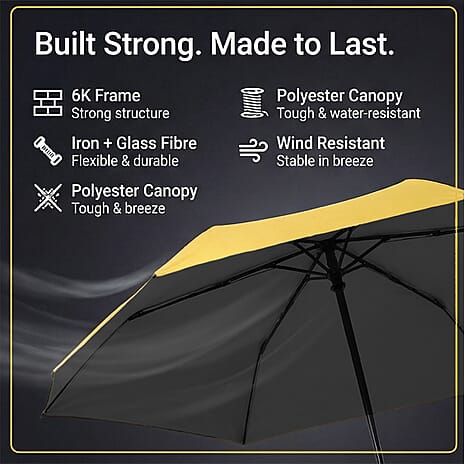 UV Protect Umbrella with Storage Bag - Yellow