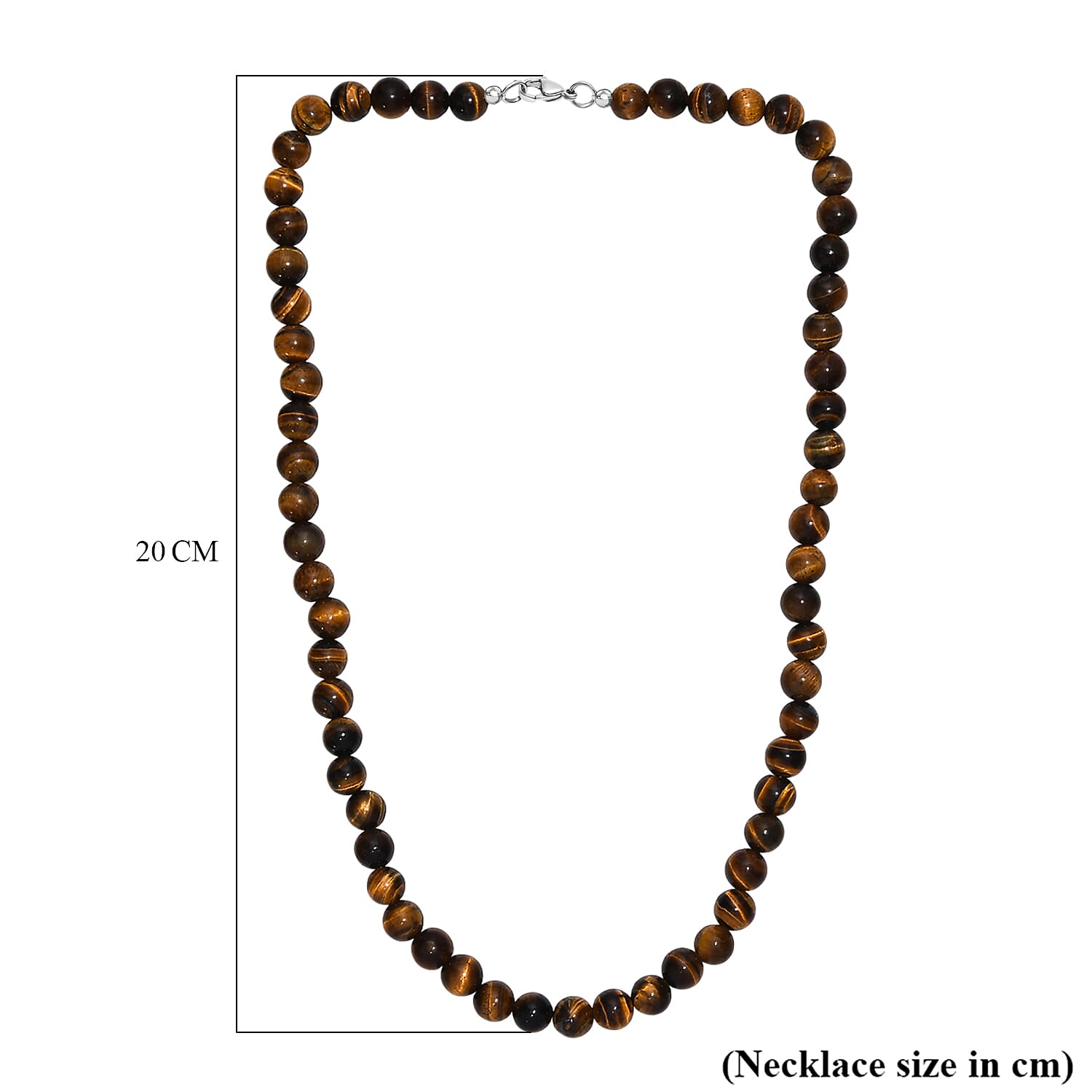 Tigers Eye Necklace (Size - 20) with Lobster Clasp 230.00 Ct. Tigers Eye Necklace (Size - 20) with Lobster Clasp 230.00 Ct.