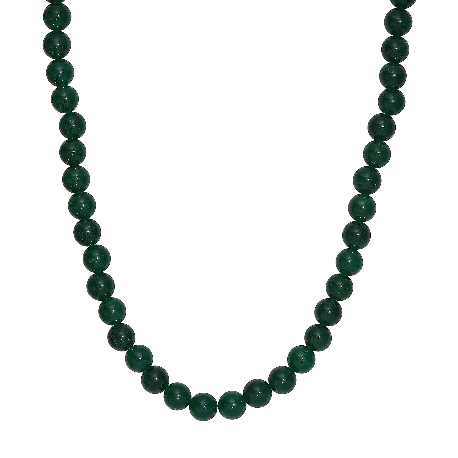 Green Onyx Necklace (Size - 20) with Lobster Clasp 230.00 Ct.