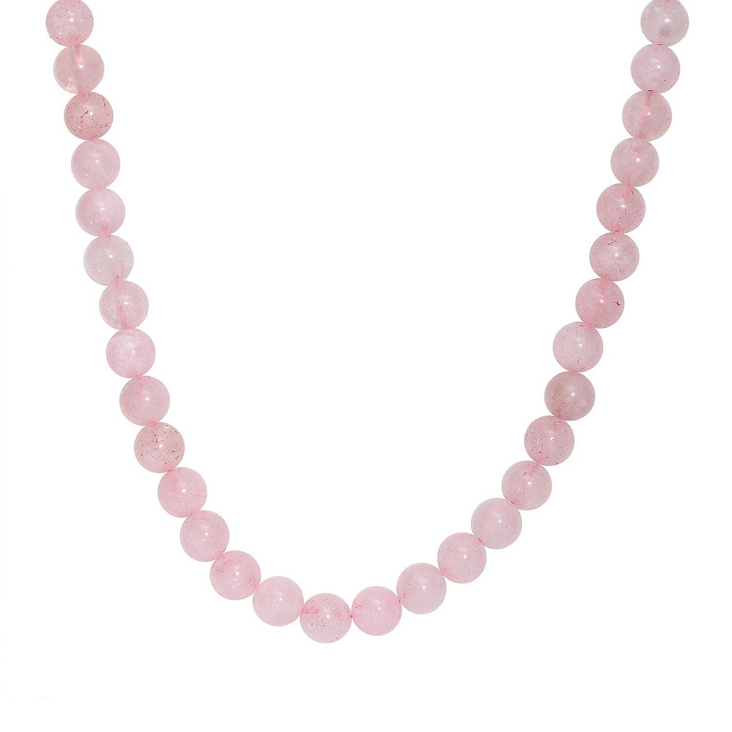 Rose Quartz Necklace (Size - 20) with Lobster Clasp 230.00 Ct.