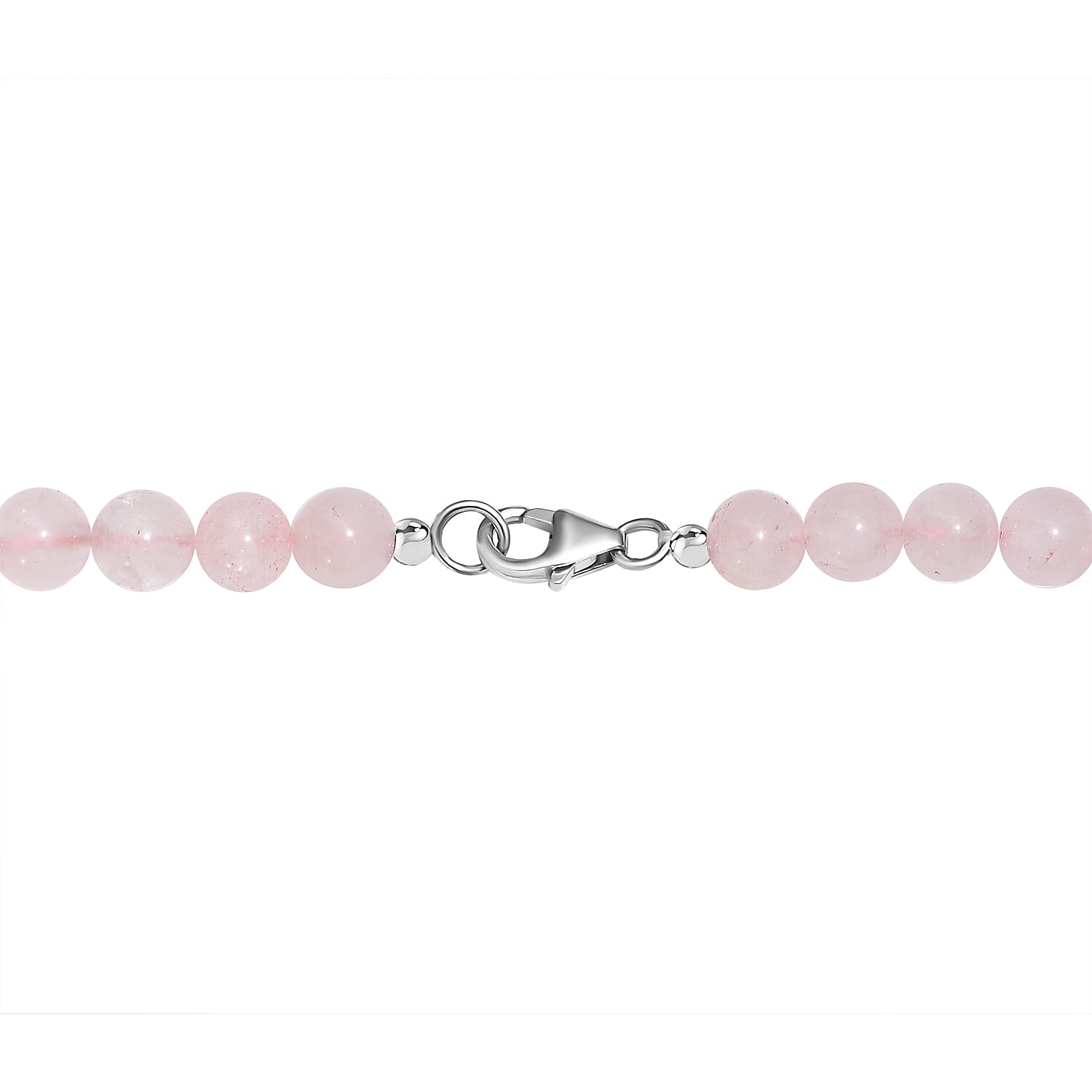 Rose Quartz Necklace (Size - 20) with Lobster Clasp 230.00 Ct.