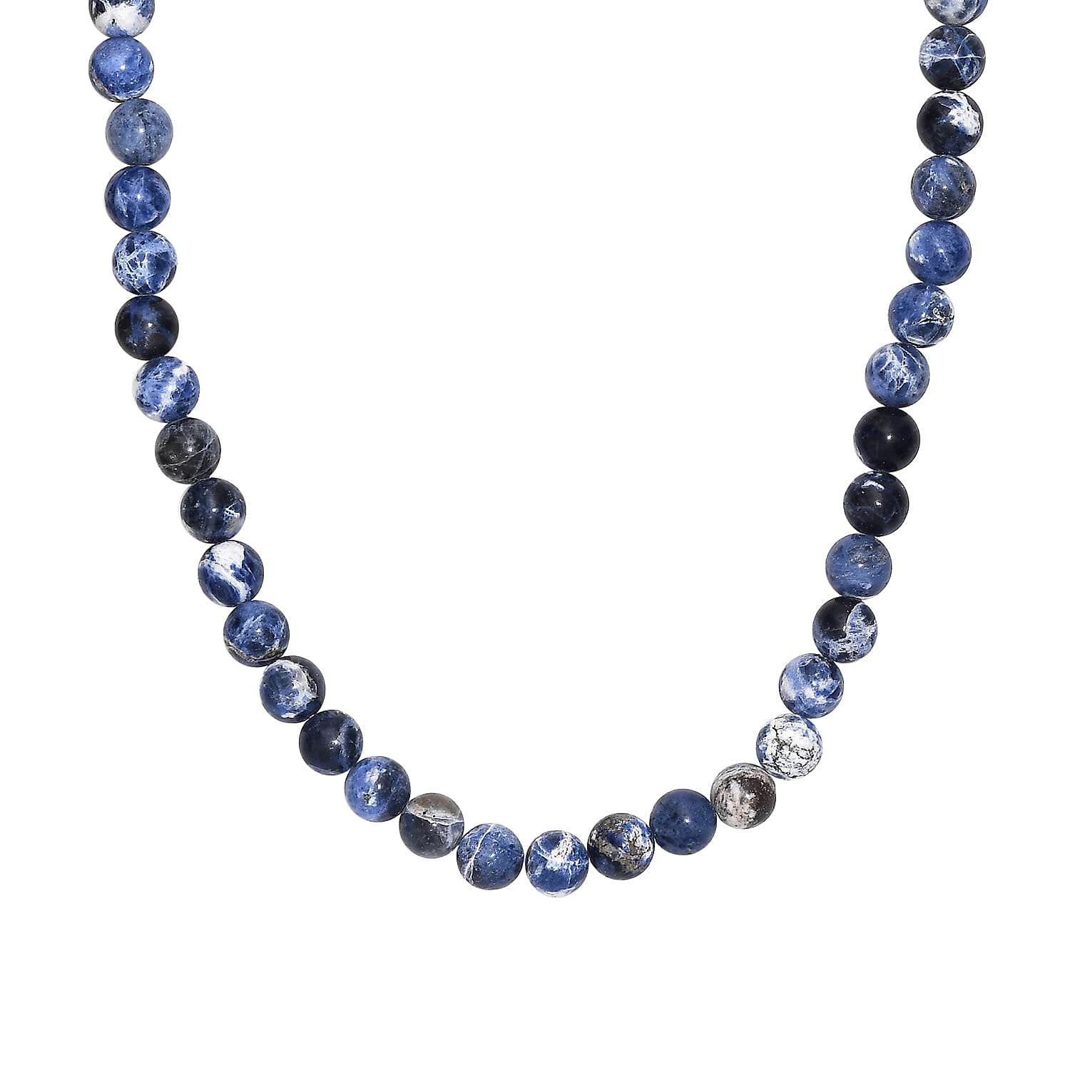 Sodalite Necklace (Size - 20) with Lobster Clasp 230.00 Ct.