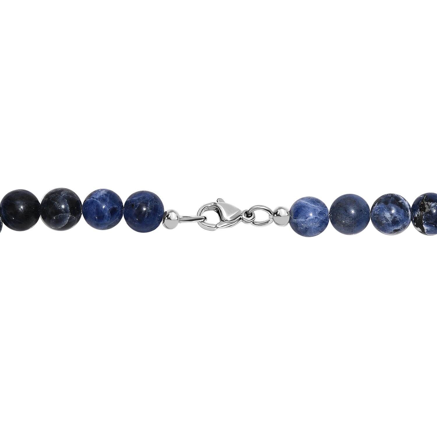 Sodalite Necklace (Size - 20) with Lobster Clasp 230.00 Ct.