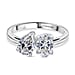 THE TOI ET MOI - Luxuriant 2 Ct. Lab Grown Diamond 950 Platinum IGI Certified (VS-E/F) Ring