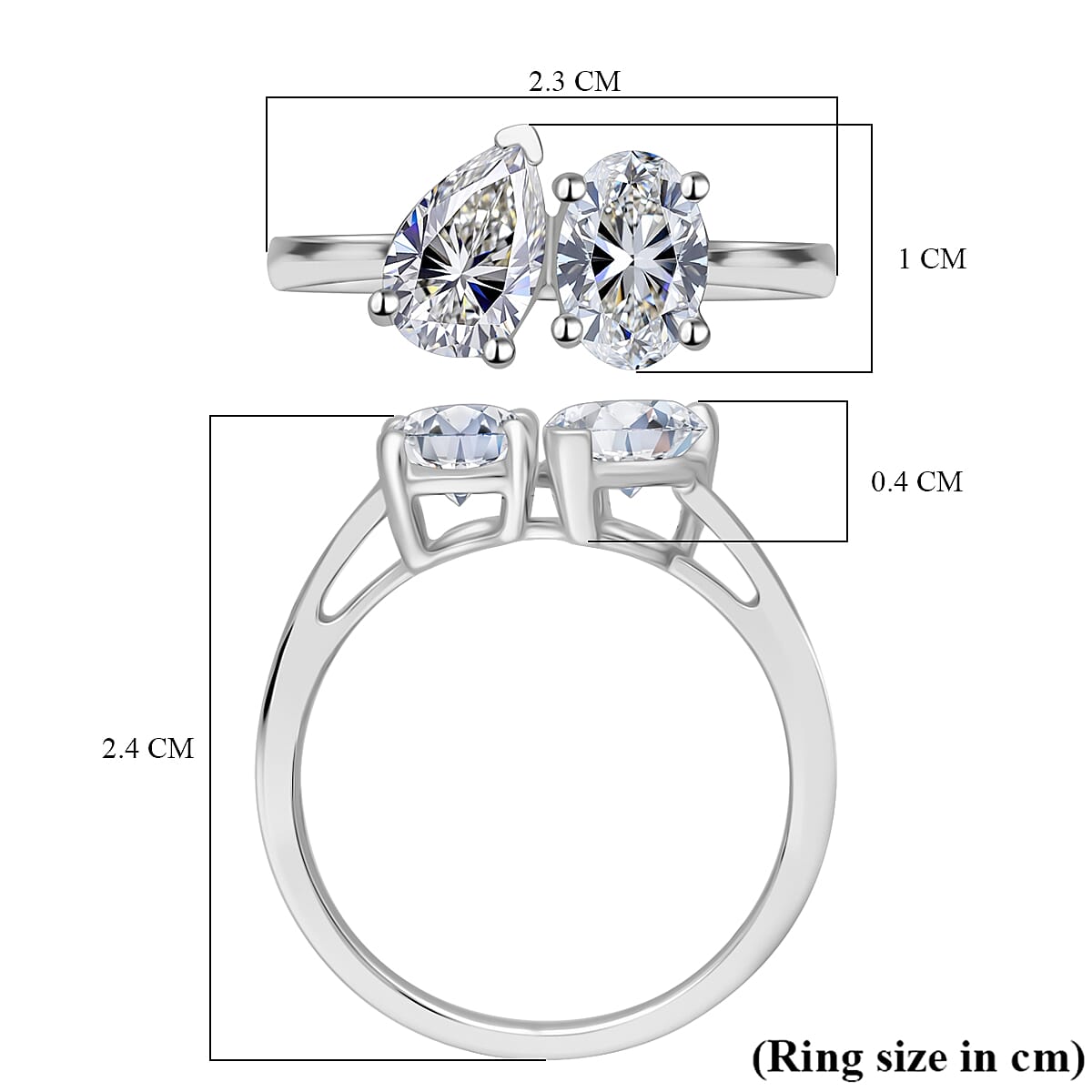 THE TOI ET MOI Luxuriant 950 Platinum IGI Certified (VS-E/F) Lab Grown Diamond Ring