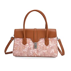 Ocean Pattern Crossbody Bag with Detachable Shoulder Strap - Navy