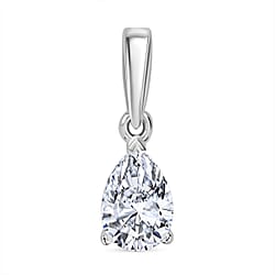 LUXURIANT 14K White Gold SGL Certified (VS/E-F) Pear Cut Lab Grown Diamond Pendant