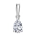 LUXURIANT 14K White Gold SGL Certified (VS/E-F) Pear Cut Lab Grown Diamond Pendant 1 Ct.